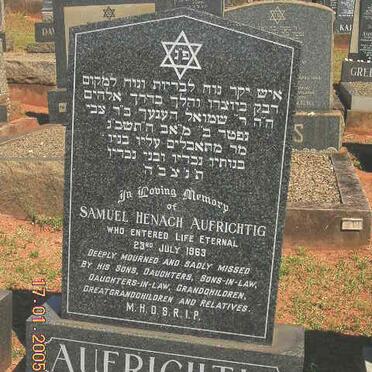 AUFRICHTIG Samuel Henach -1963