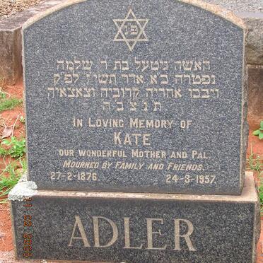 ADLER Kate 1876-1957