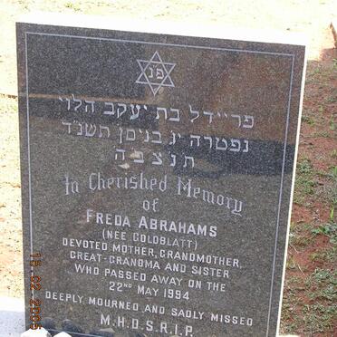 ABRAHAMS Freda nee GOLDBLATT -1994