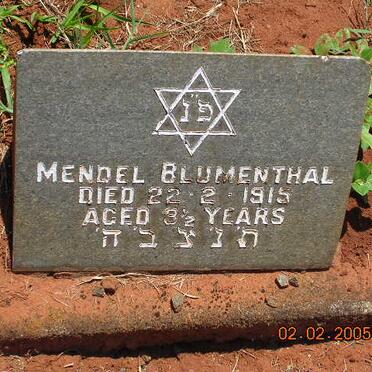 BLUMENTHAL Mendel -1915