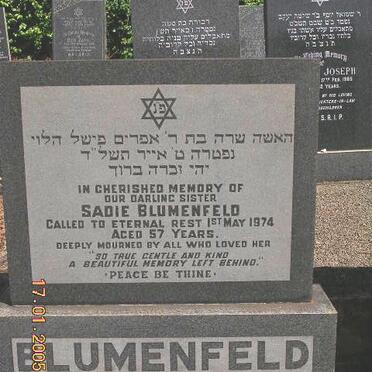 BLUMENFELD Sadie -1974