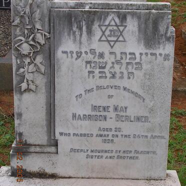 BERLINER Irene May, HARRISON -1938