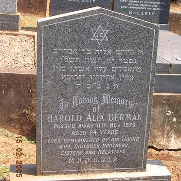 BERMAN Harold Alia -1976