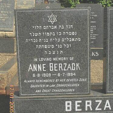 BERZACK Anne 1909-1994