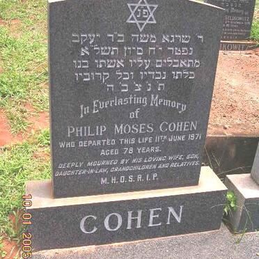 COHEN Philip Moses -1971