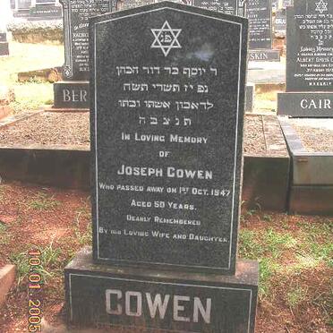 COWEN Joseph -1947