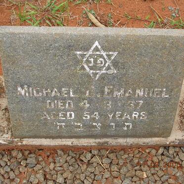 EMANUEL Michael J. -1937