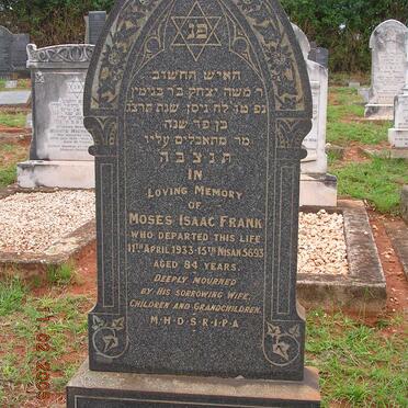 FRANK Moses Isaac -1933