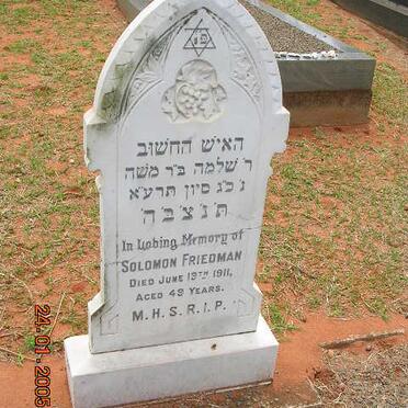 FRIEDMAN Solomon -1911