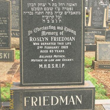 FRIEDMAN Roslyn -1969