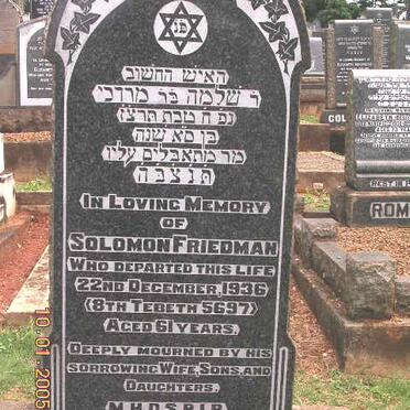 FRIEDMAN Solomon -1936