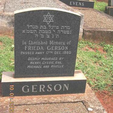 GERSON Frieda  -1980