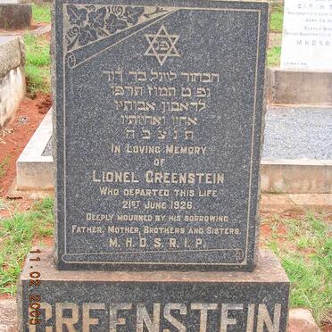 GREENSTEIN Lionel -1926
