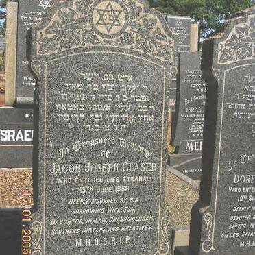 GLASER Jacob Joseph -1958