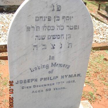 HYMAN Joseph Philip -1919