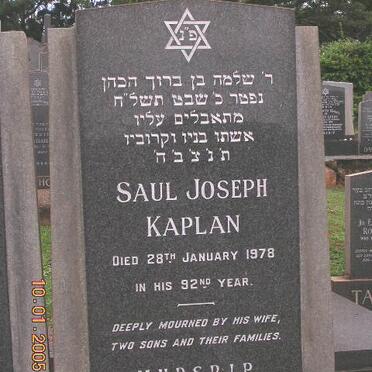 KAPLAN Saul Joseph -1978