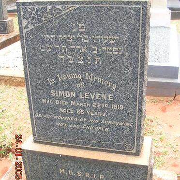 LEVENE Simon -1919