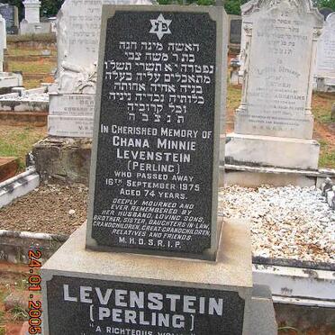 LEVENSTEIN Chana Minnie nee PERLING -1975