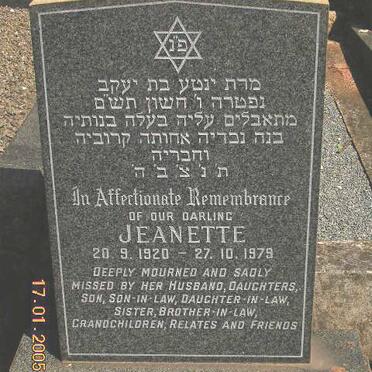 LINDSAY Jeanette 1920-1979