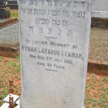 LEAMAN Hyman Lazarus -1916