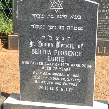 LURIE Bertha Florence -2004