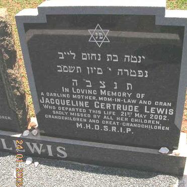LEWIS Jacqueline Gertrude -2002
