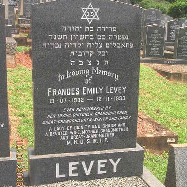 LEVEY Frances Emily 1902-1993