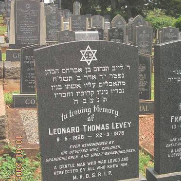 LEVEY Leonard Thomas 1898-1978