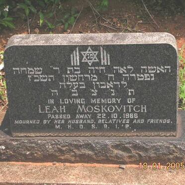 MOSKOVITCH Leah -1966