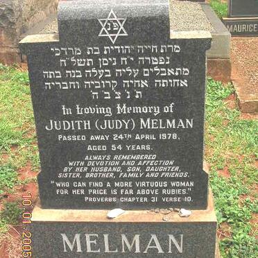 MELMAN Judith  -1978