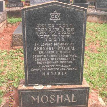 MOSHAL Bernard 1900-1969