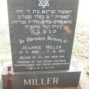 MILLER Jeannie 1885-1971