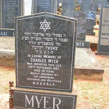 MYER Charles -1957 &amp; Fanny -1952