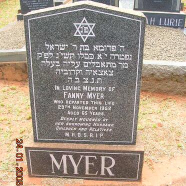 MYER Charles -1957 &amp; Fanny -1952