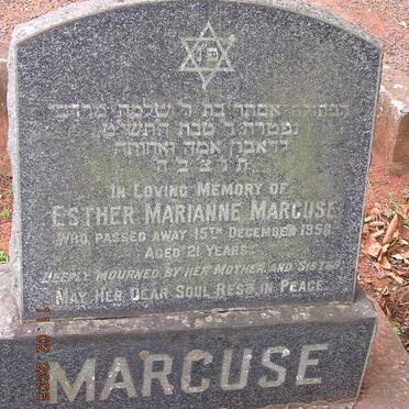 MARCUSE Esther Marianne -1958