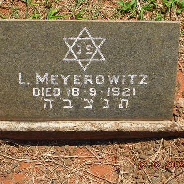 MEYEROWITZ L. -1921