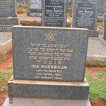NUSSBAUM Ida nee KLUGHERZ 1867-1945