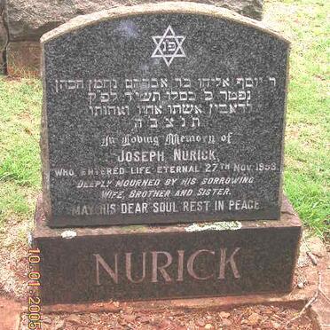 NURICK Joseph -1953