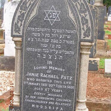 PATZ Janie Rachael -1931