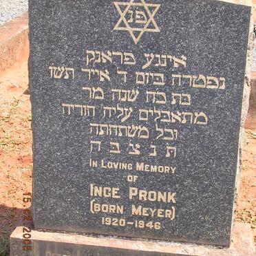 PRONK Inge nee MEYER 1920-1946
