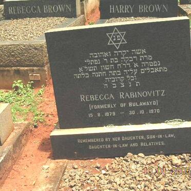 RABINOVITZ Rebecca 1879-1970