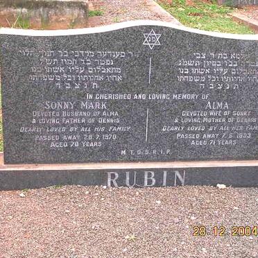 RUBIN Sonny Mark -1970 &amp; Alma -1983