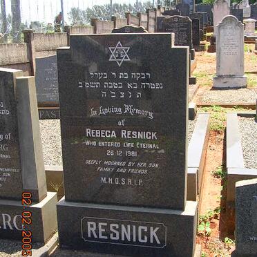 RESNICK Rebeca -1981