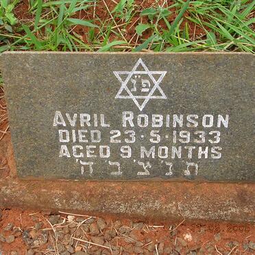 ROBINSON Avril -1933