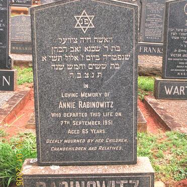 RABINOWITZ Annie -1951