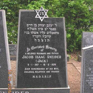 SNEIDER Jacob Isaac 1917-1978