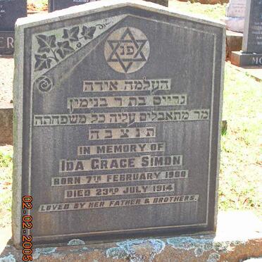SIMON Ida Grace 1900-1914