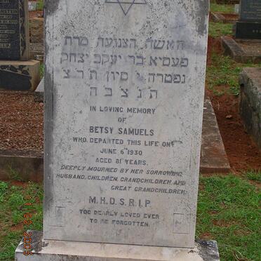 SAMUELS Betsy -1930