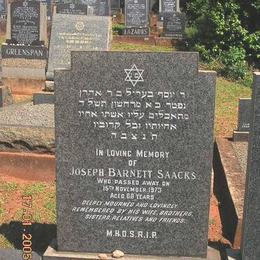 SAACKS Joseph Bernett -1973