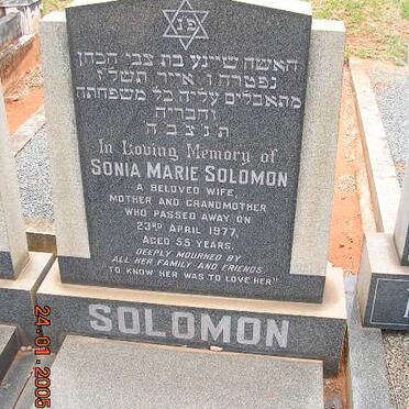SOLOMON Sonia Marie -1977